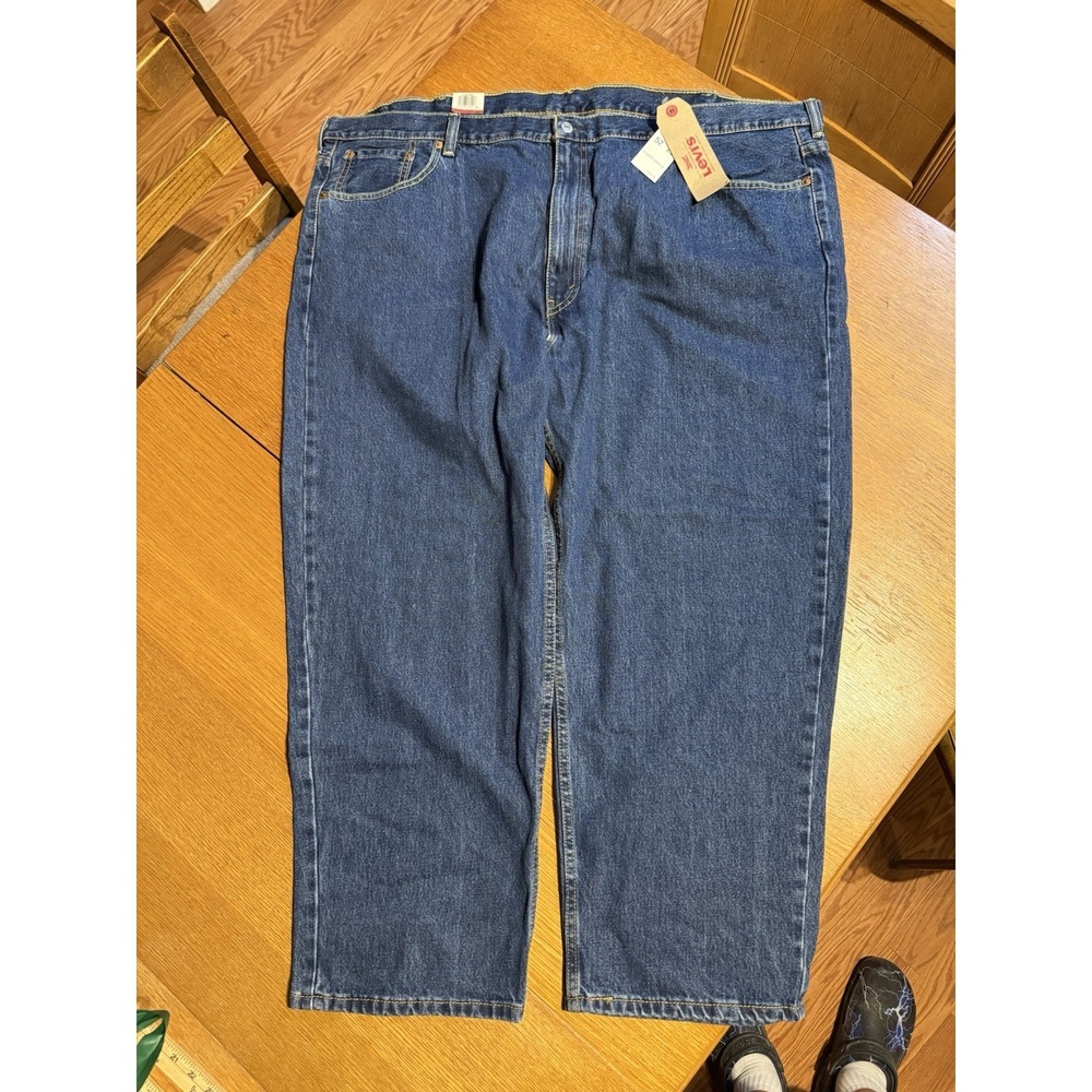 Levis 550 Jeans Mens Tag 52x29(50x29) Relaxed‎ Fit Big Tall Dark Wash Denim NWT